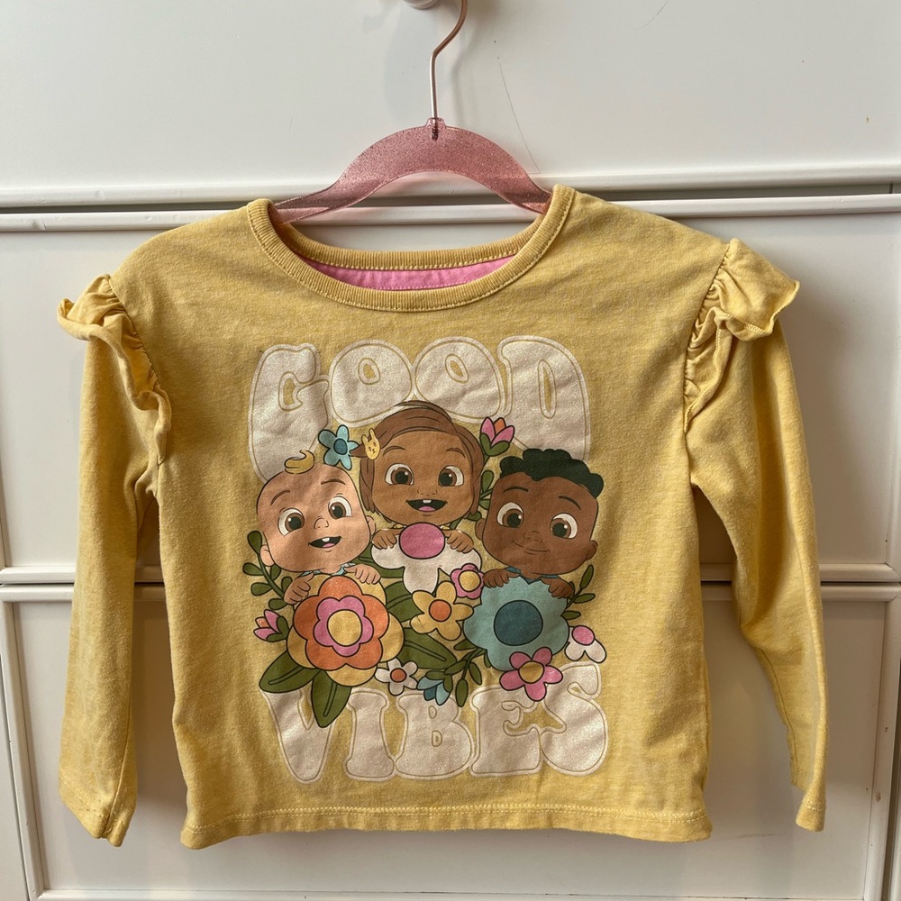 Yellow Toddler Girls Cocomelon Shirt